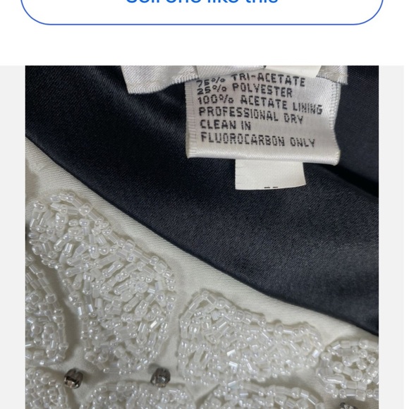 JOVANI Beaded Dress size  6 One Shoulder Formal Gown Maxi
Black White Glam. - Picture 7 of 12